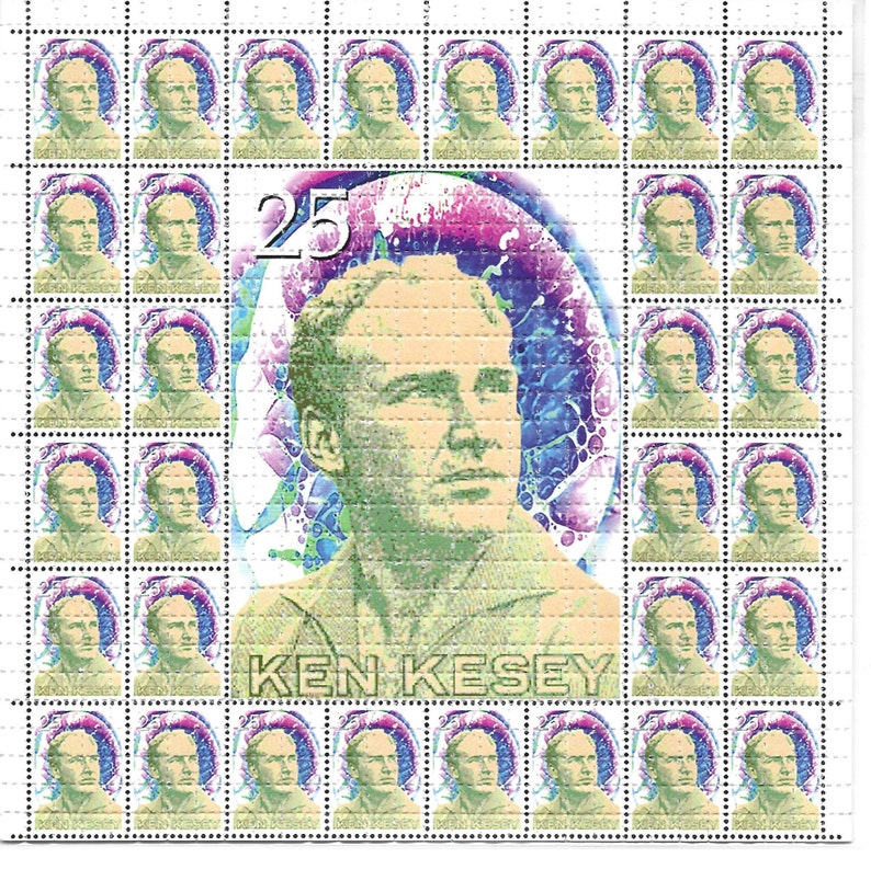 Ink Blotter Paper - Kesey Francobolli Psichedelico LSD Acido Libero