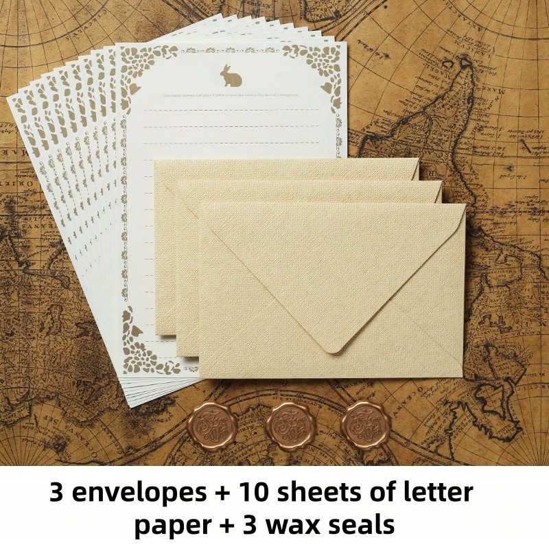 Set di 16 Buste Vintage in Lin - Wax Seal Stamp Set recensione e prezzo